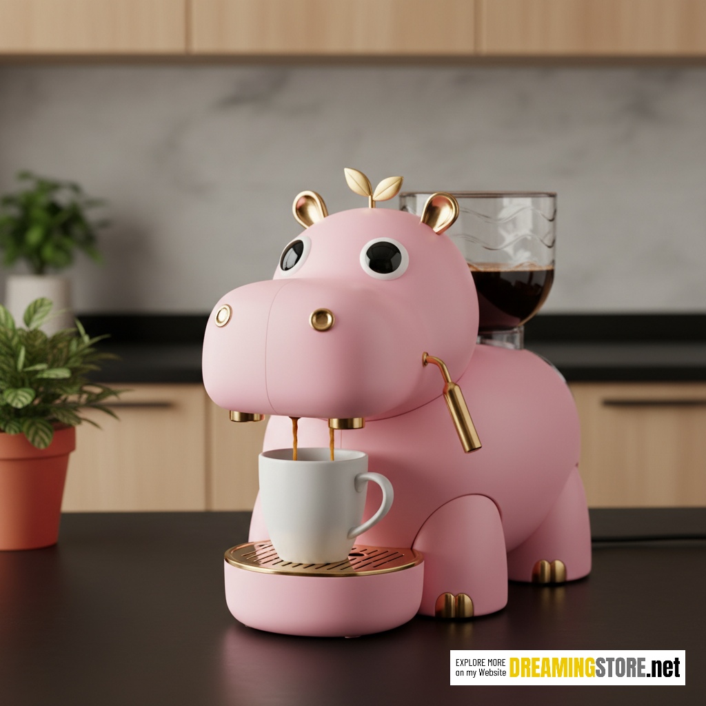 Hippo-shaped coffee makers