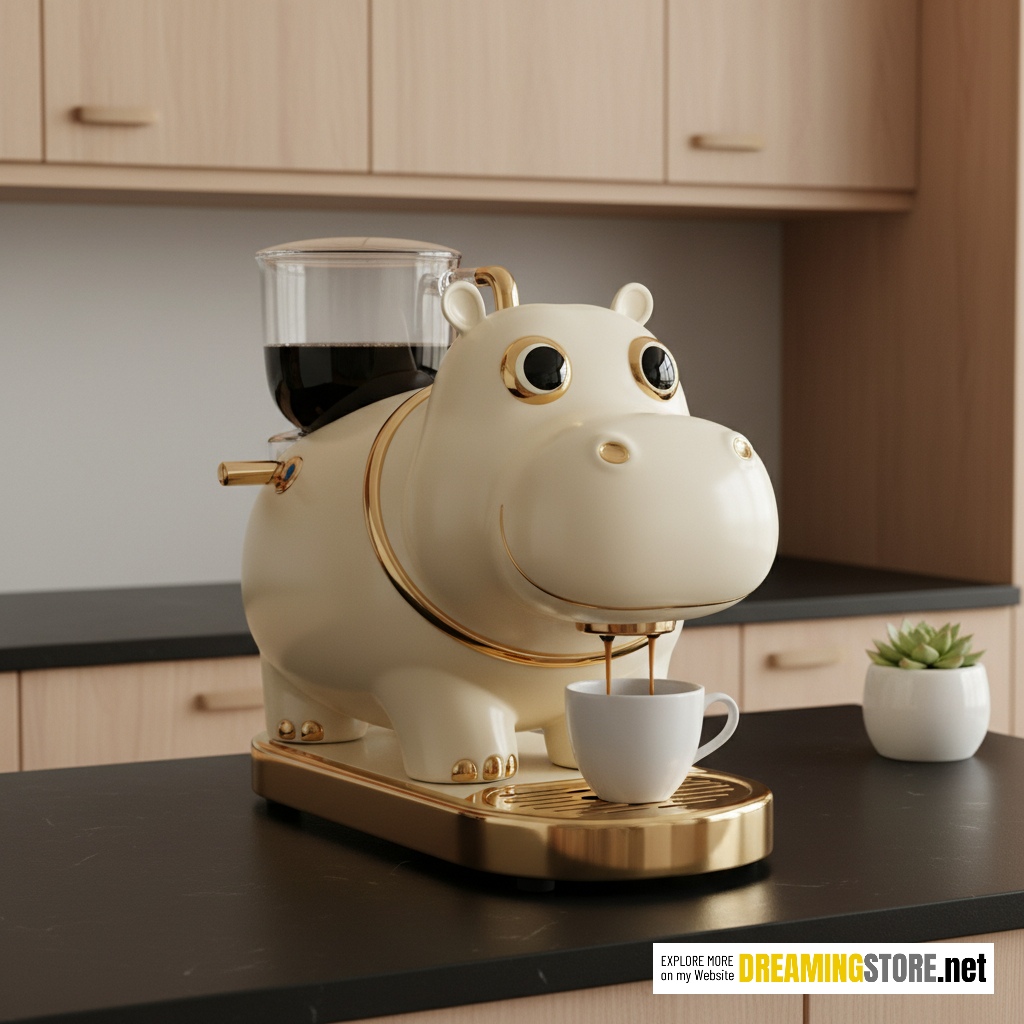 Hippo-shaped coffee makers
