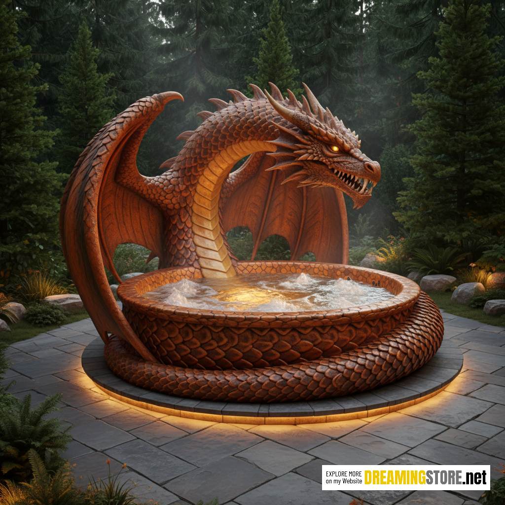Dragon shaped hot tub