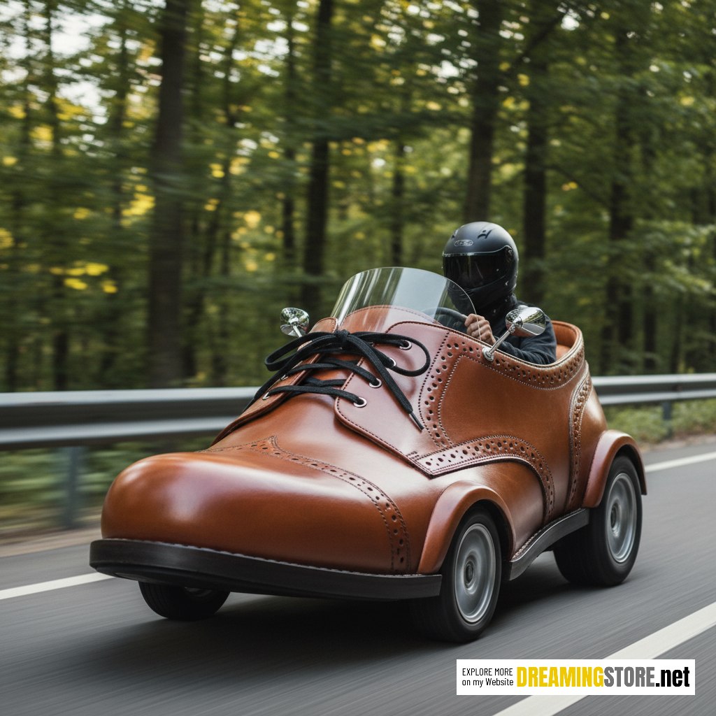 Leather shoe-shaped cars