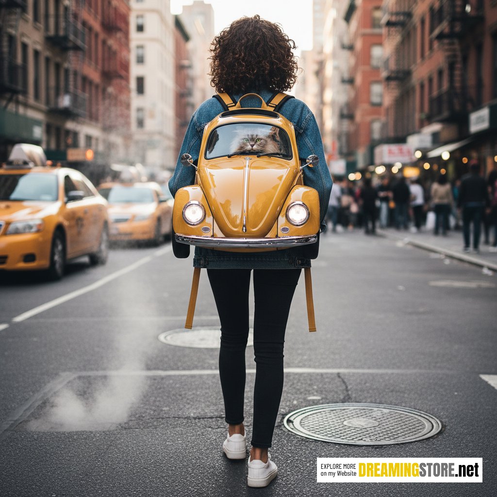 Volkswagen Beetle cat backpack