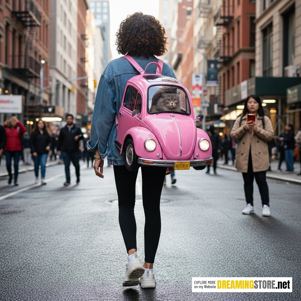 VW Beetle Cat Backpack