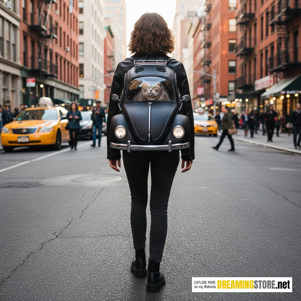 VW Beetle Cat Backpack