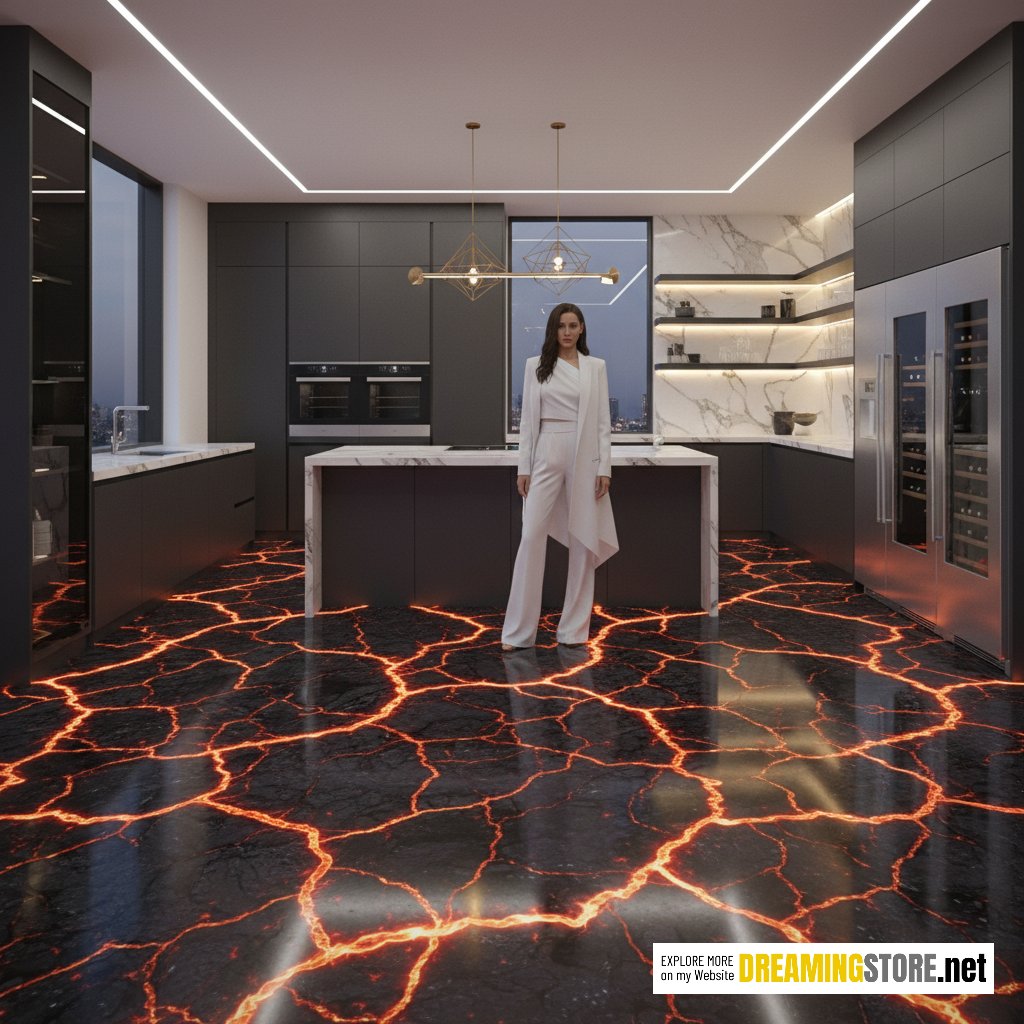 digital screen kitchen floor