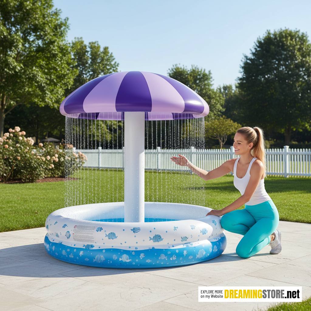Umbrella shower pool