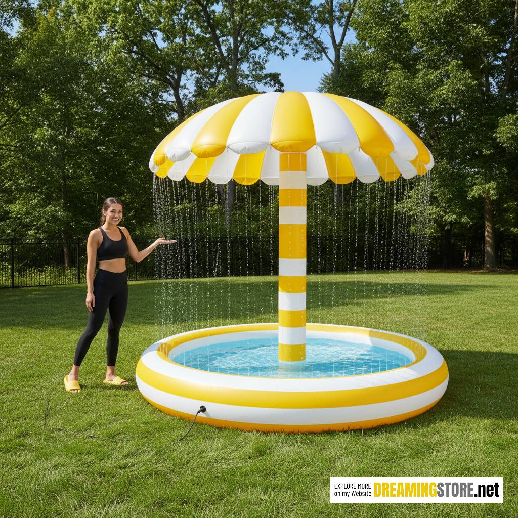 Umbrella shower pool