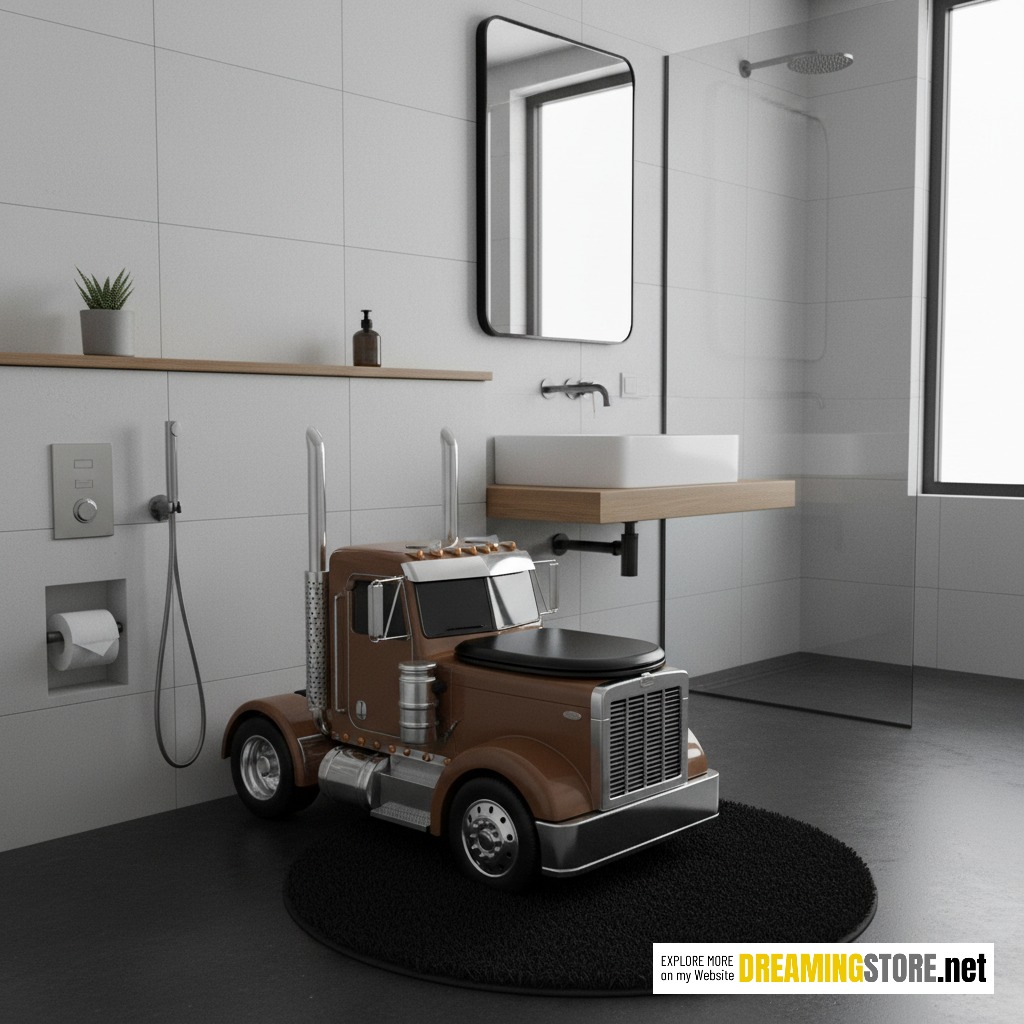 Semi-truck toilet