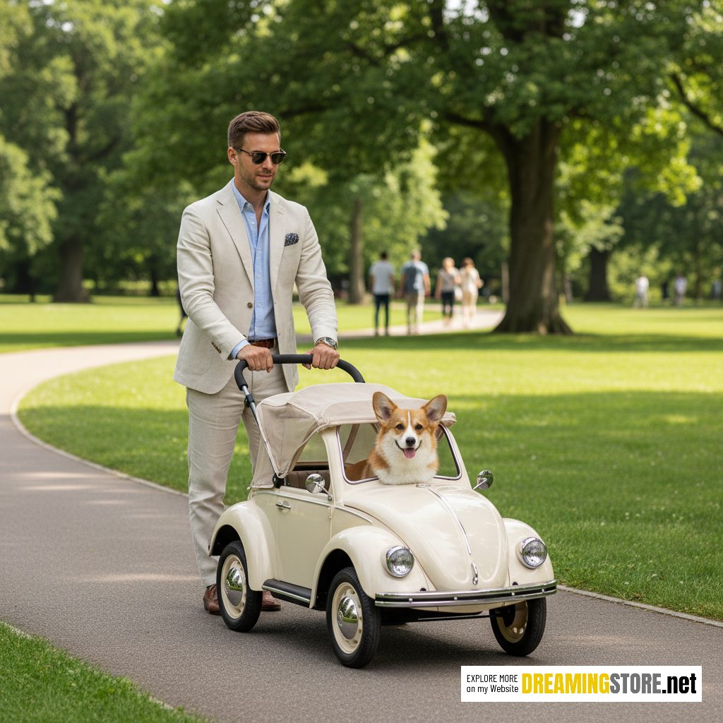 VW Beetle pet stroller