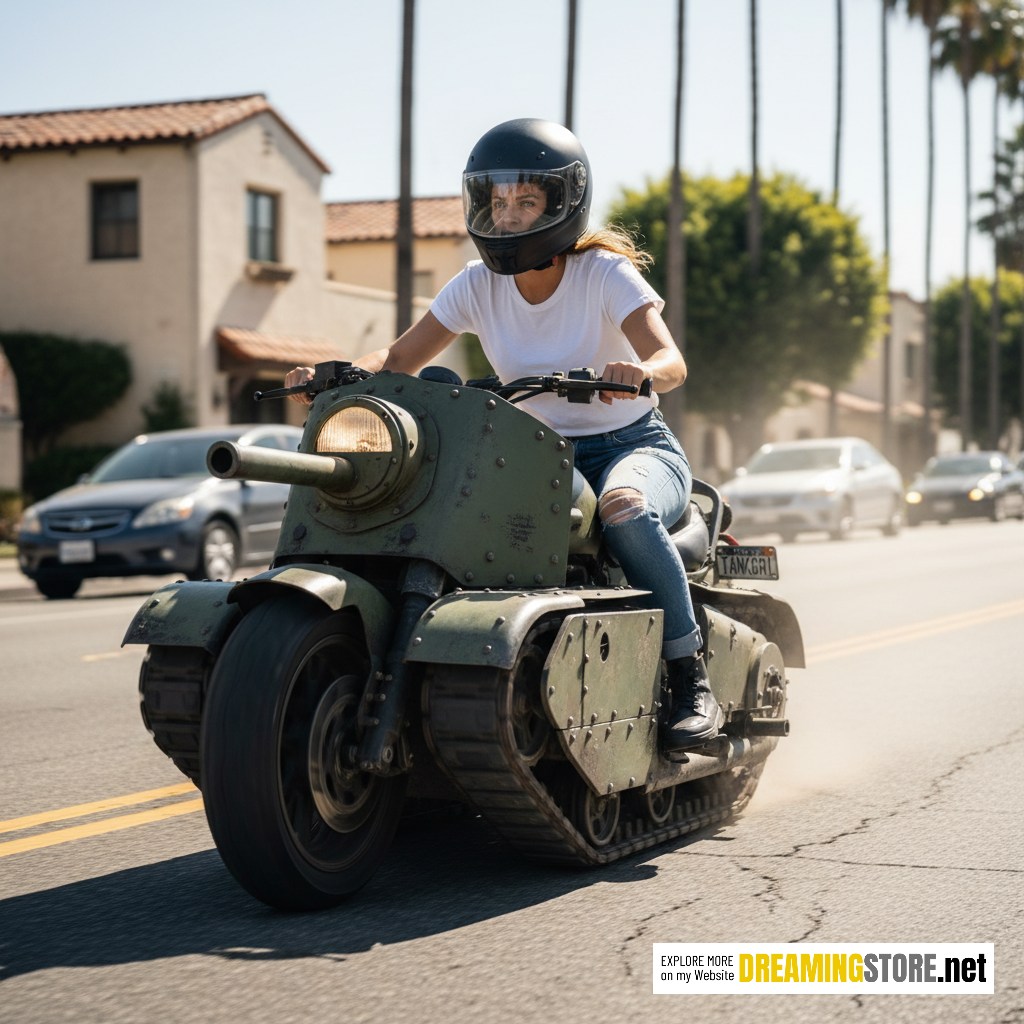 Tank-inspired Motorcycle