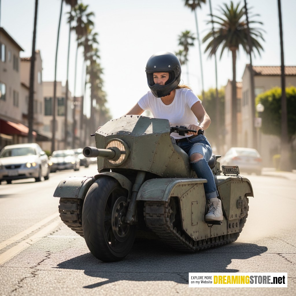 Tank-inspired Motorcycle