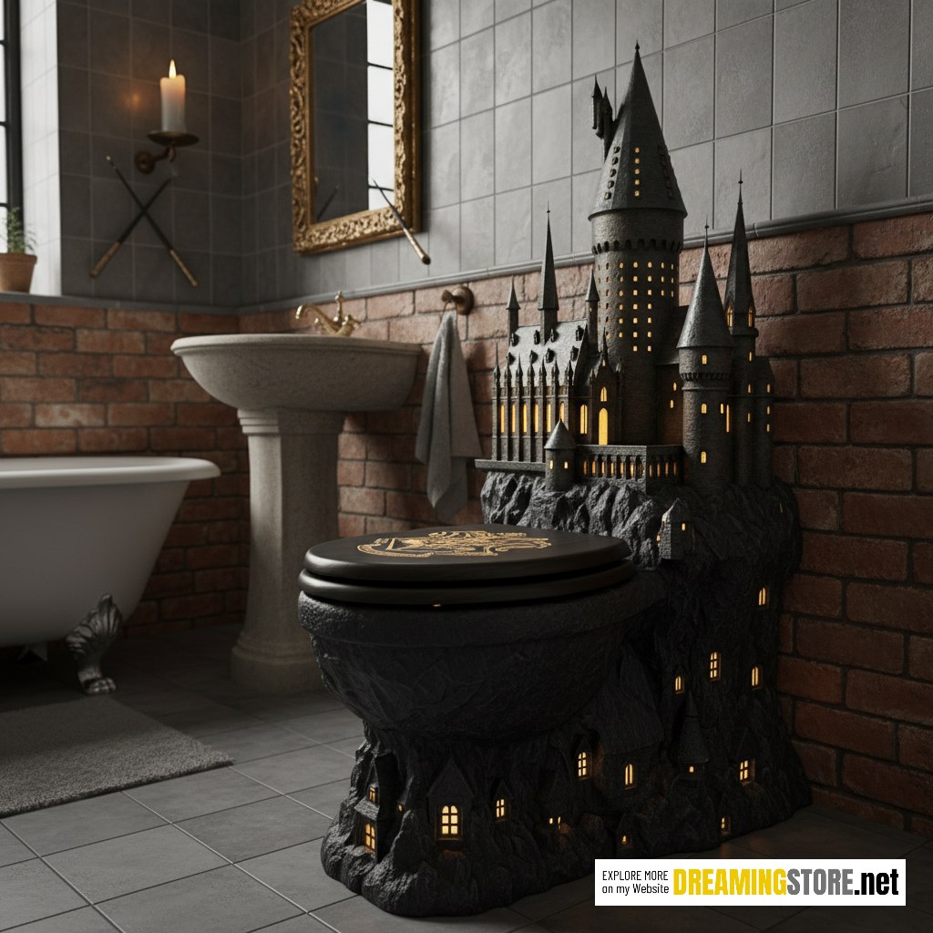 Castle-shaped toilet
