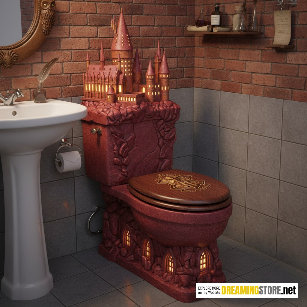 Castle-shaped toilet