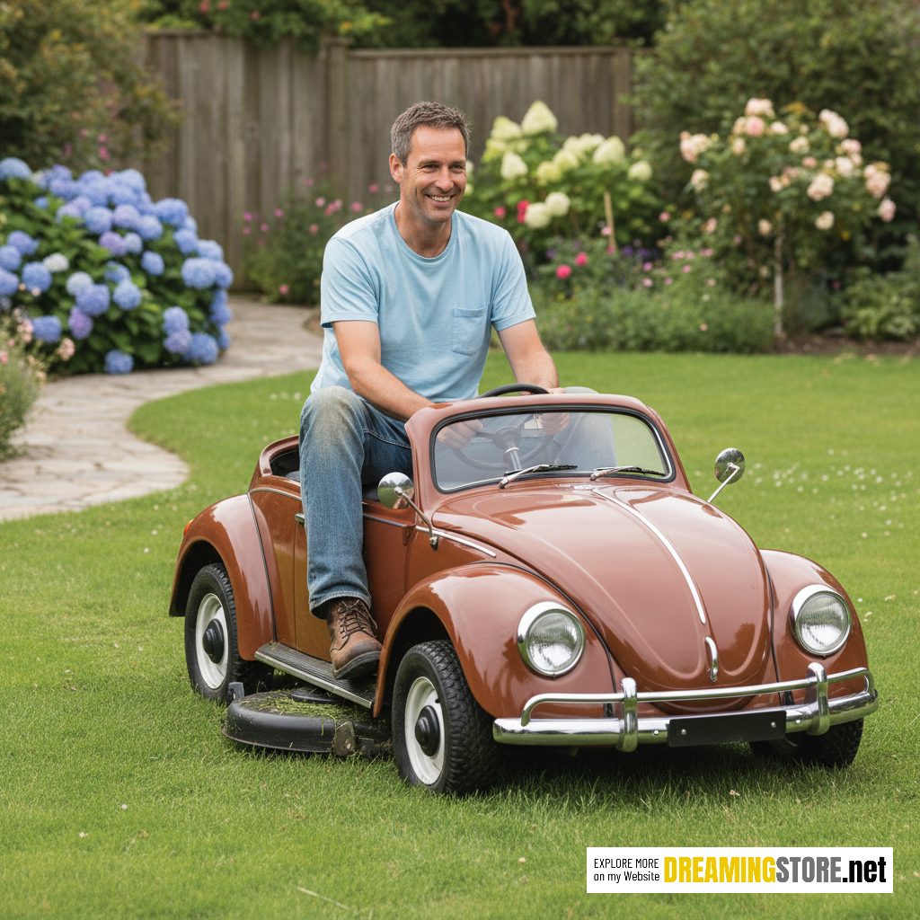 VW Beetle riding mowers