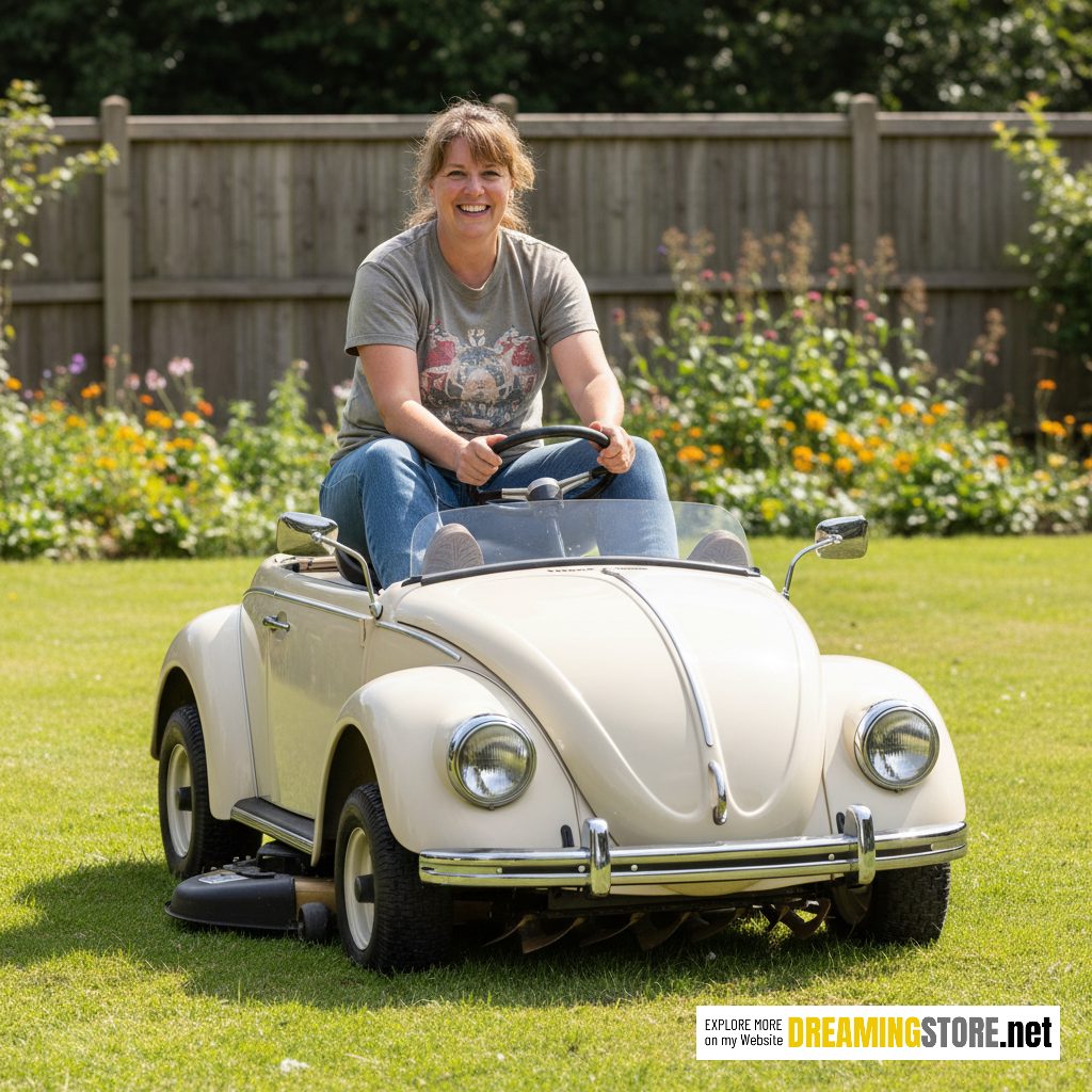 VW Beetle riding mowers