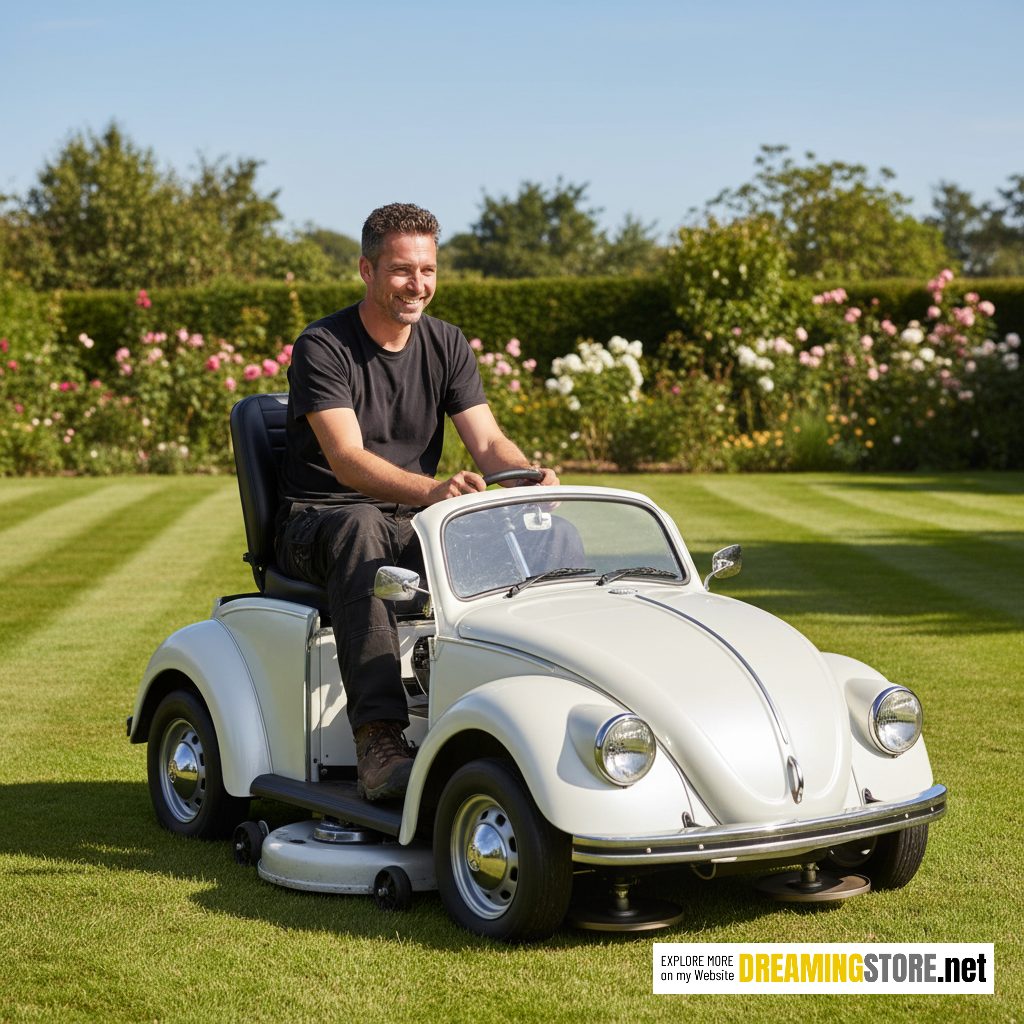 Volkswagen Beetle riding mower