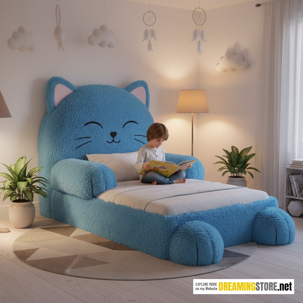 Cat-shaped beds