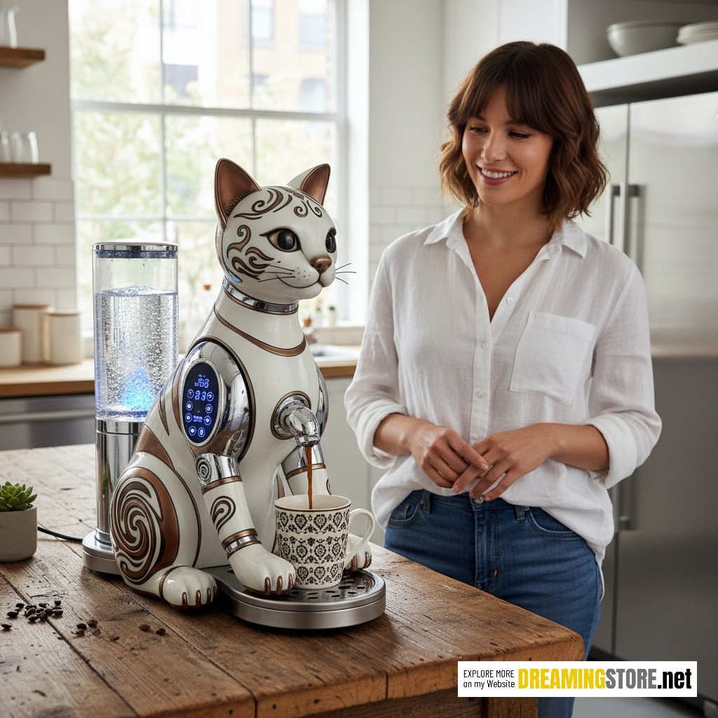 Robotic Cat Coffee Maker