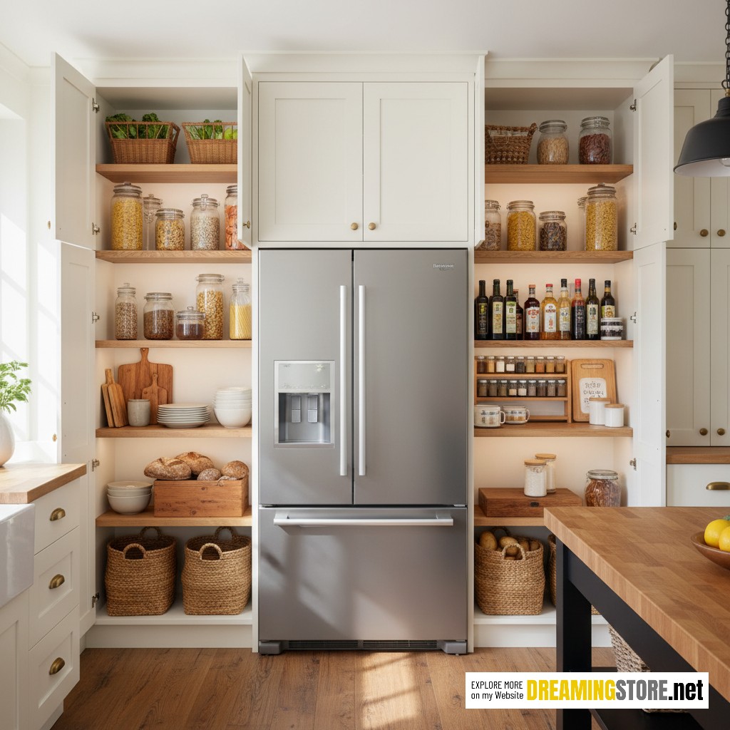Wrap Around Fridge Pantry