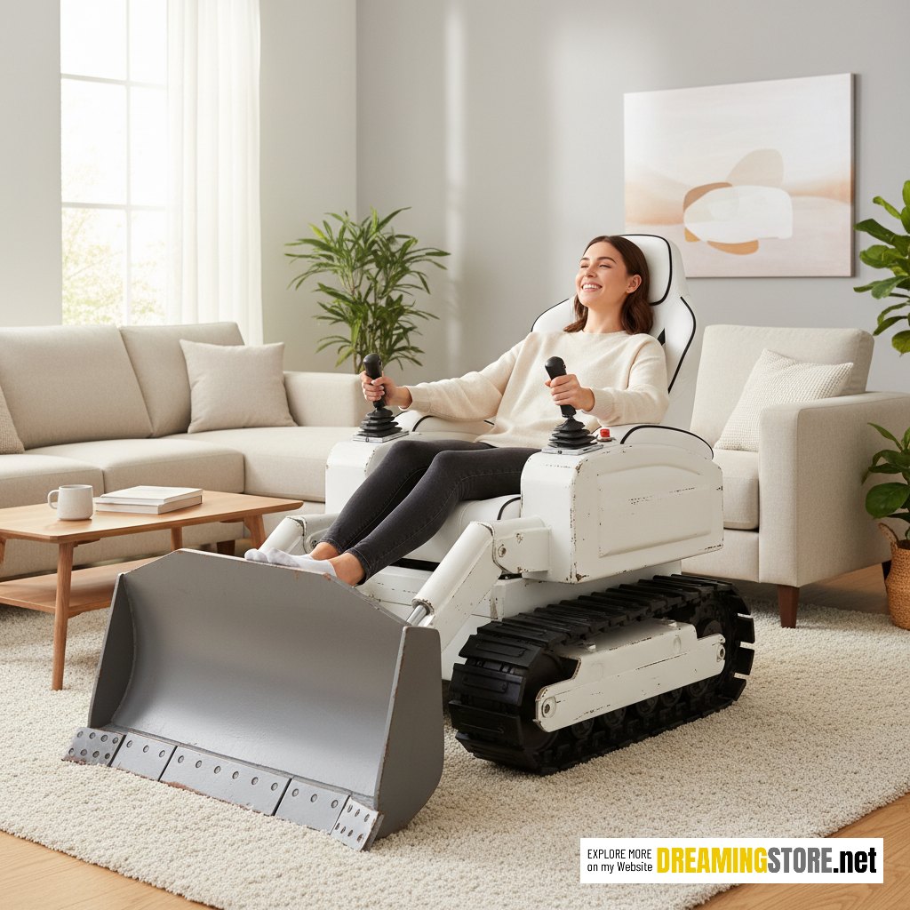 Bulldozer-shaped recliners