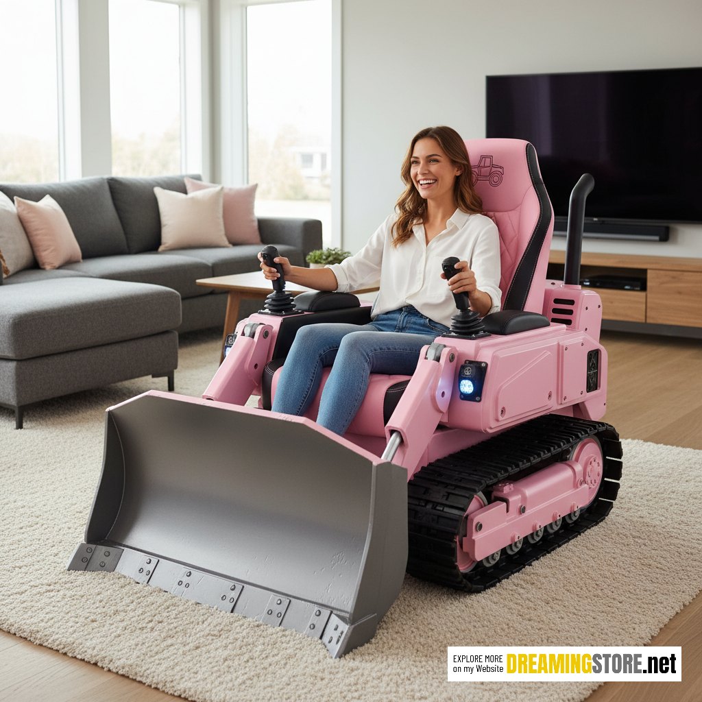 Bulldozer-shaped recliners