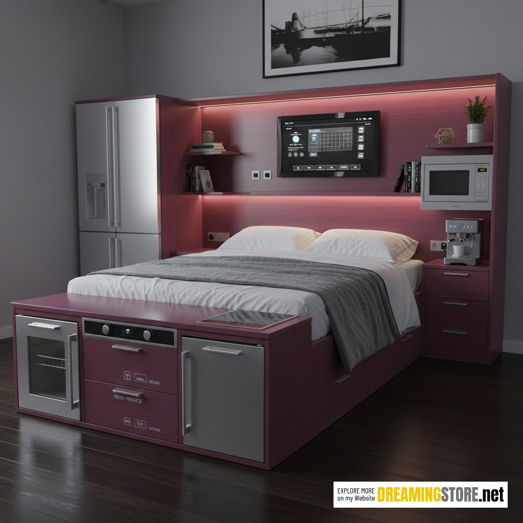 Bed have built-in kitchen