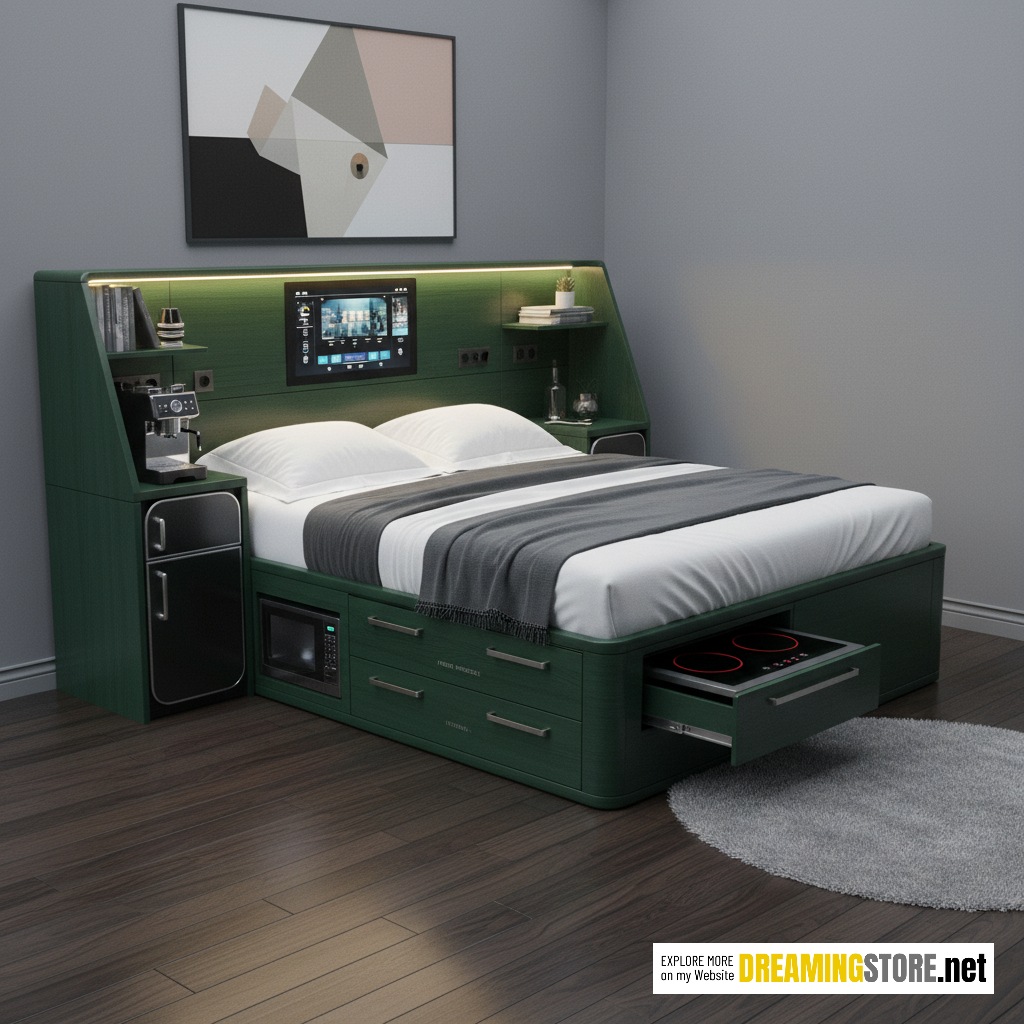 Beds with built-in kitchens