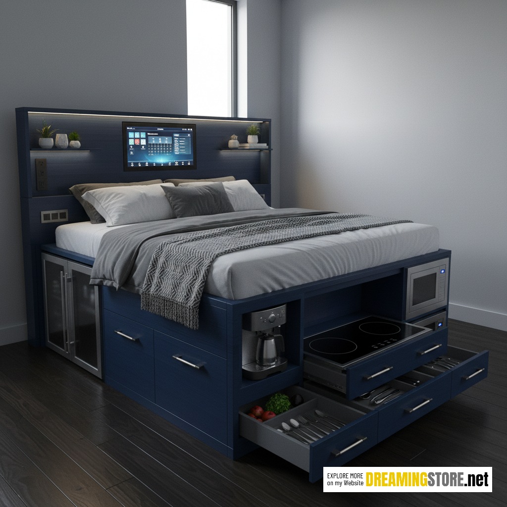 Beds with built-in kitchens
