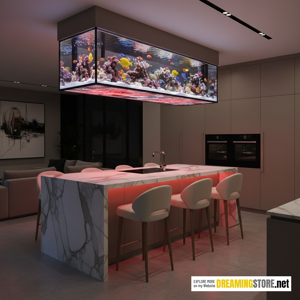 Kitchen Island Chandelier Aquarium