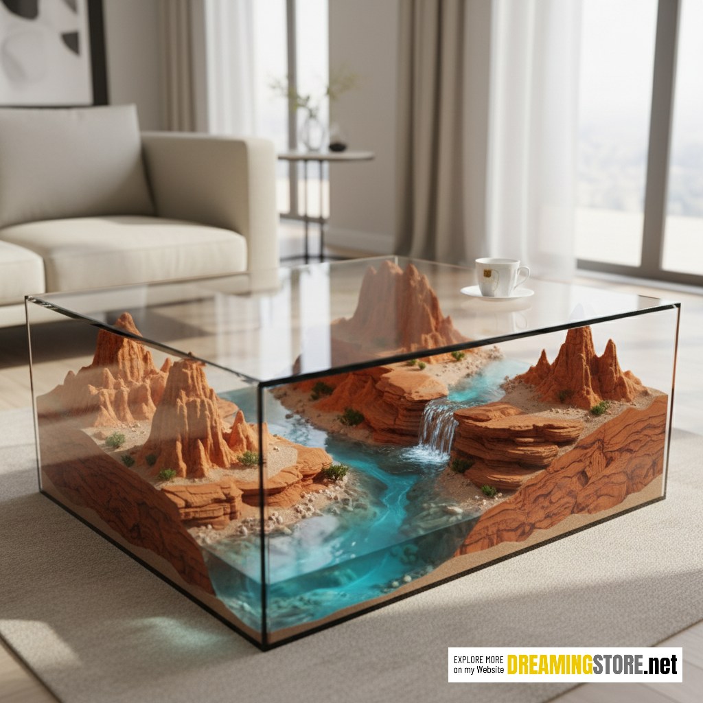 waterfall coffee table