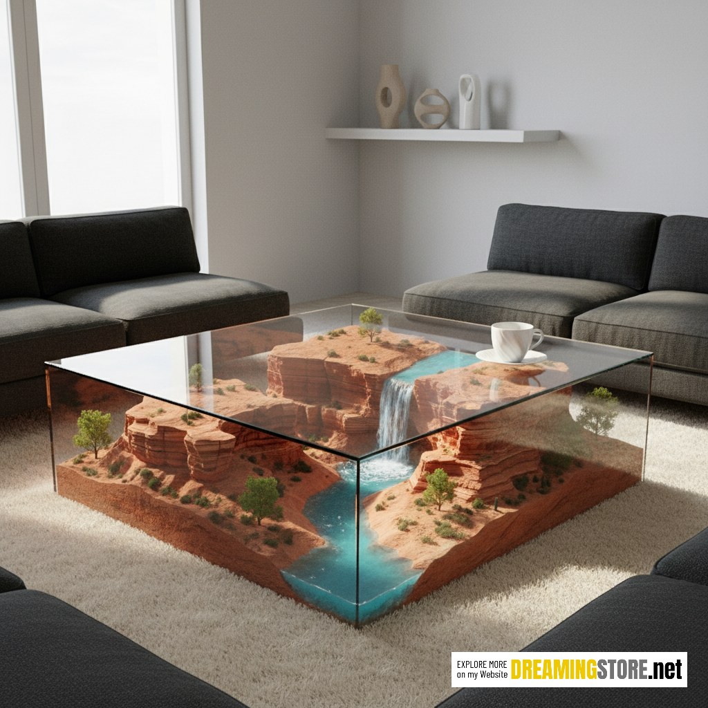 Waterfall coffee tables