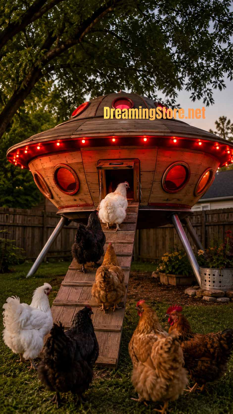 UFO chicken spaceship coop