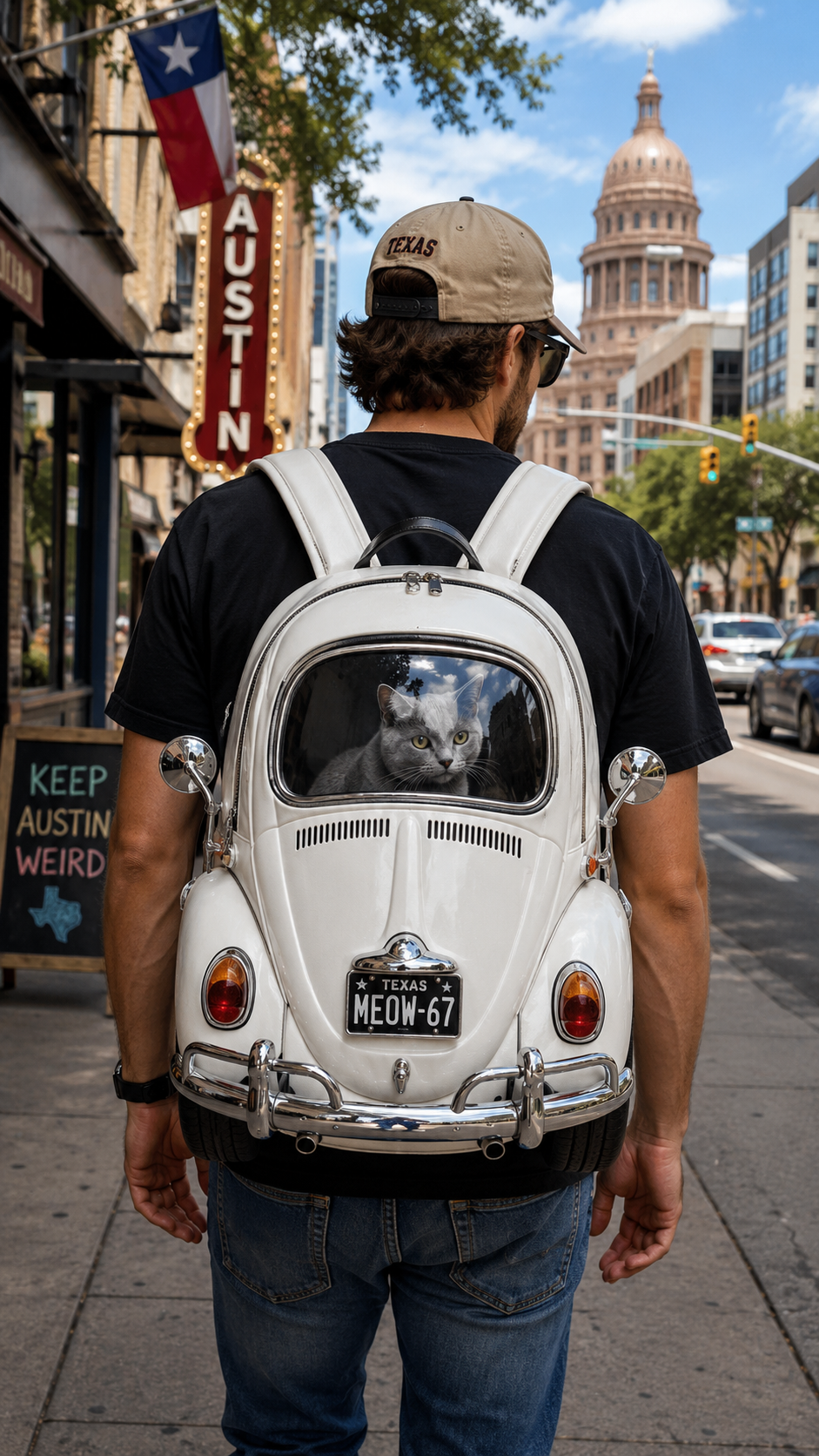 VW Beetle Cat Backpack