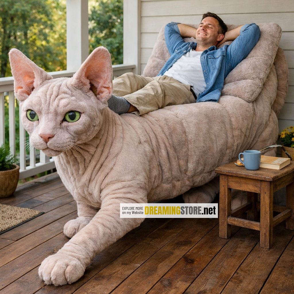 walking cat shaped recliners