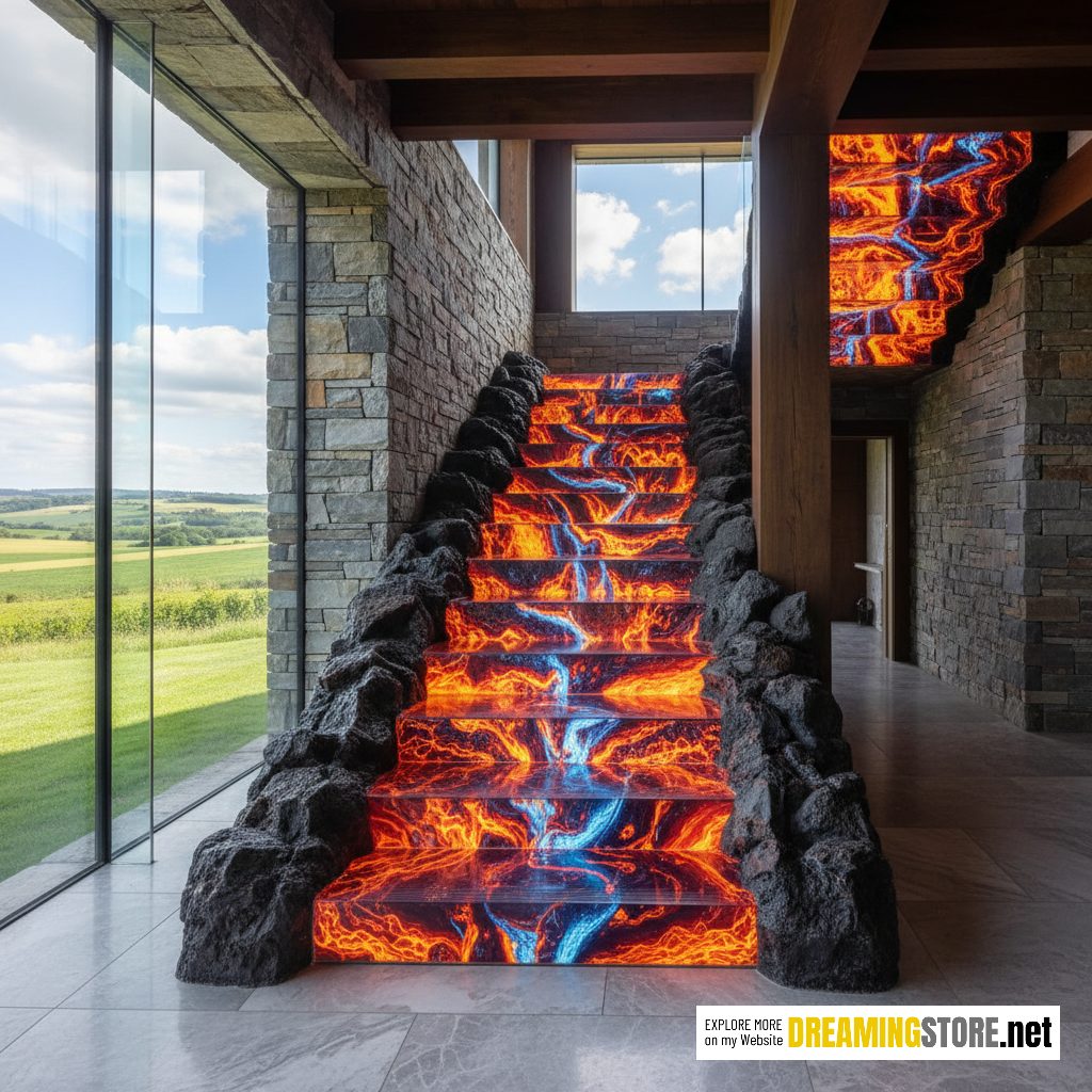 lava inspired staircase