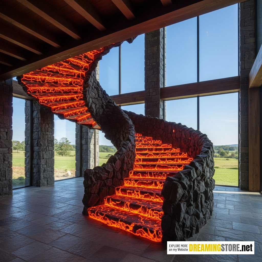 lava inspired staircase