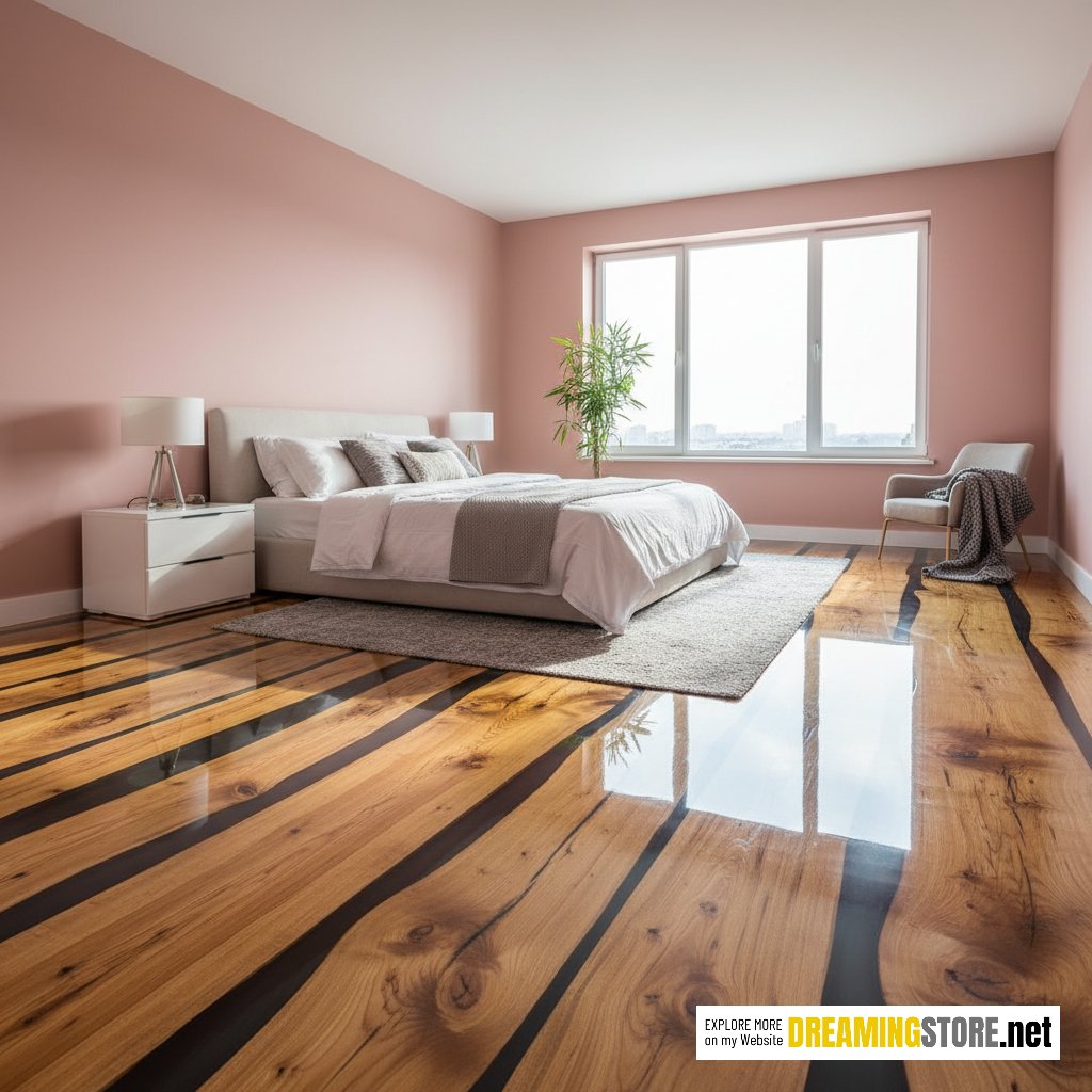 wood slab epoxy flooring