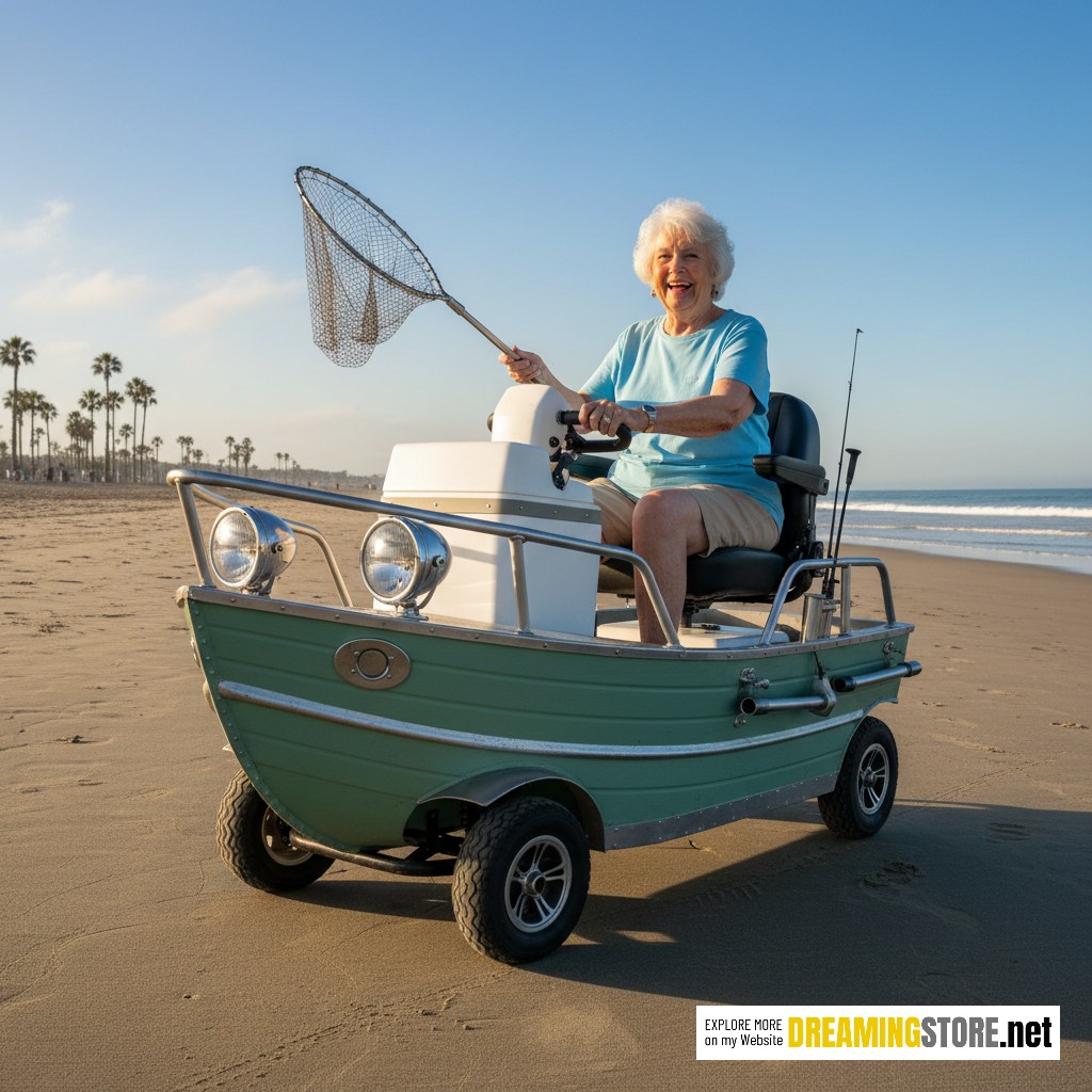 fishing boat mobility scooter