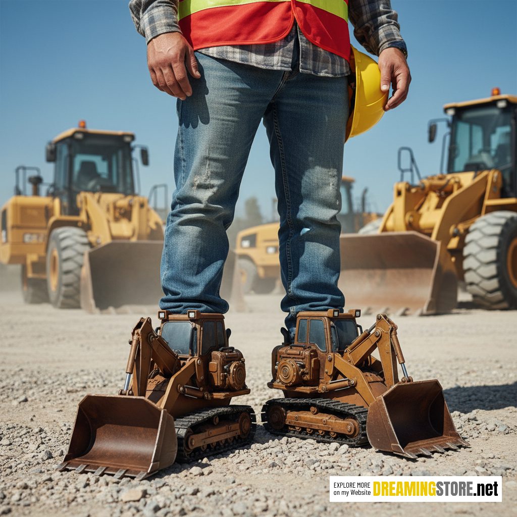 bulldozer shaped work boots
