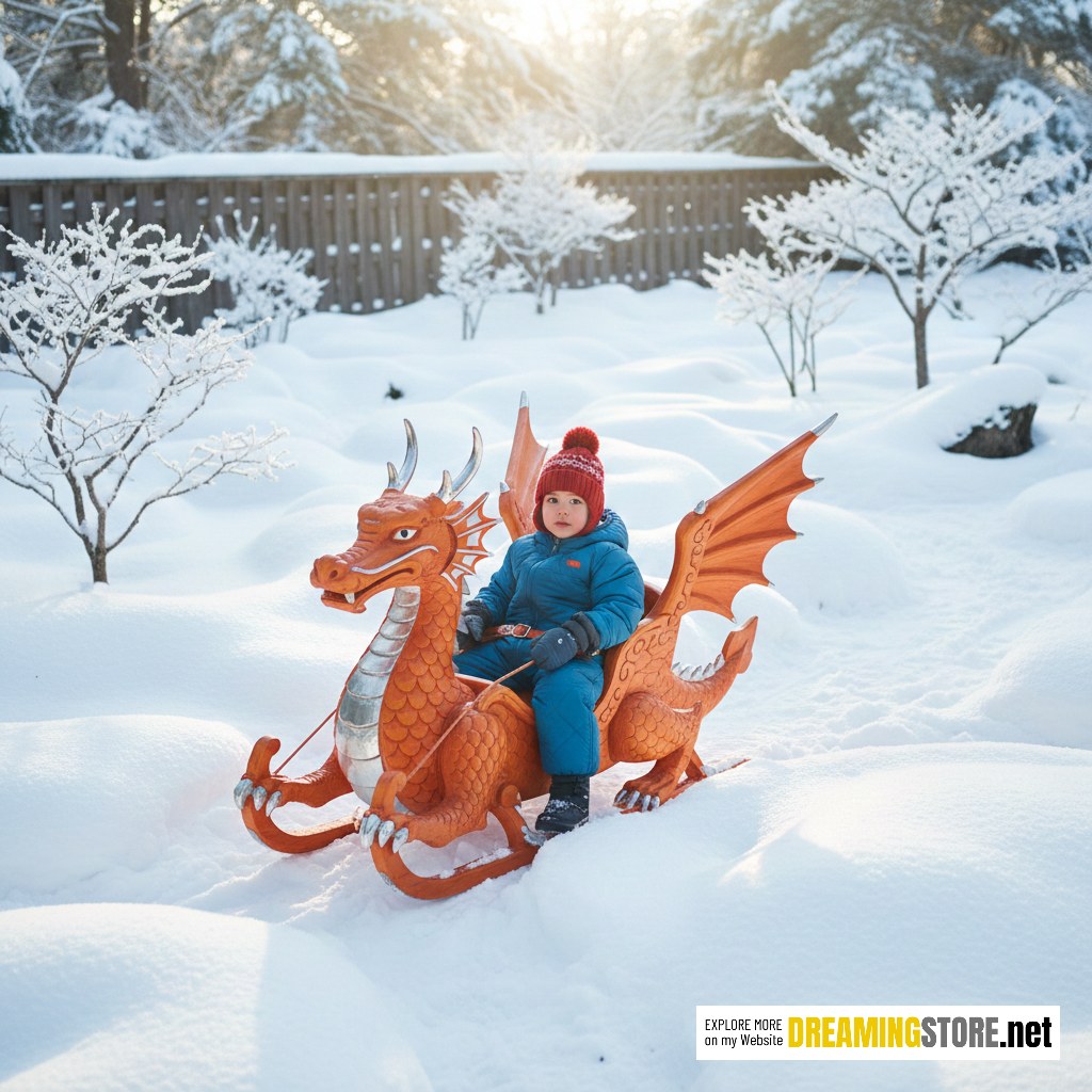 Carved Dragon Sleigh