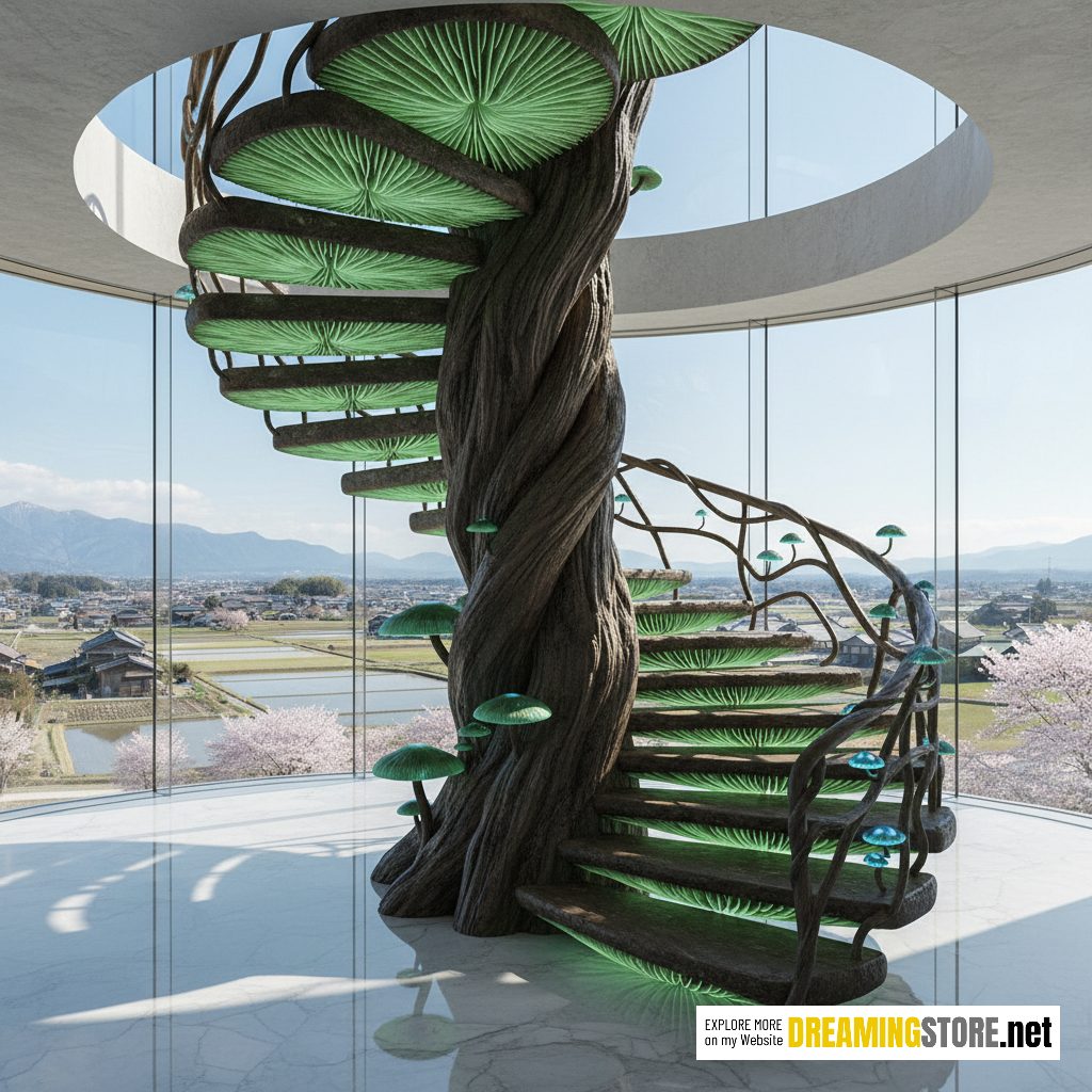 Mushroom Wooden Staircase