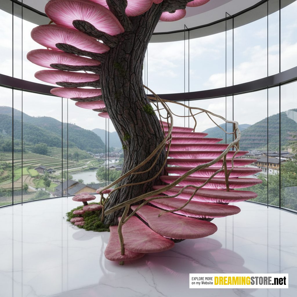 Mushroom Wooden Staircase
