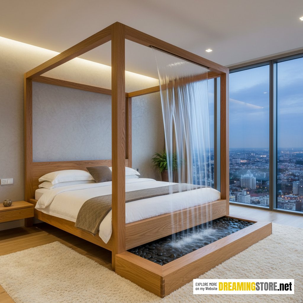 waterfall bed frame