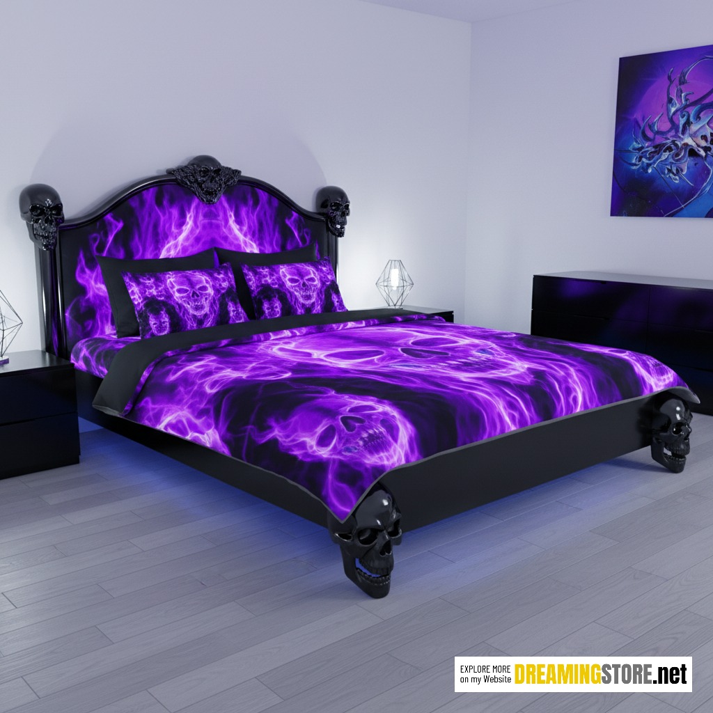 flame skull bed