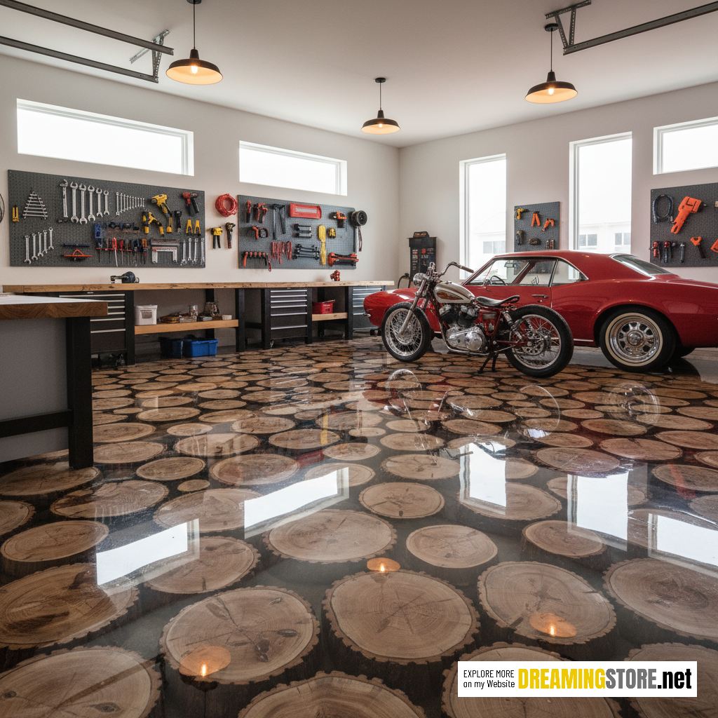 epoxy wood garage flooring