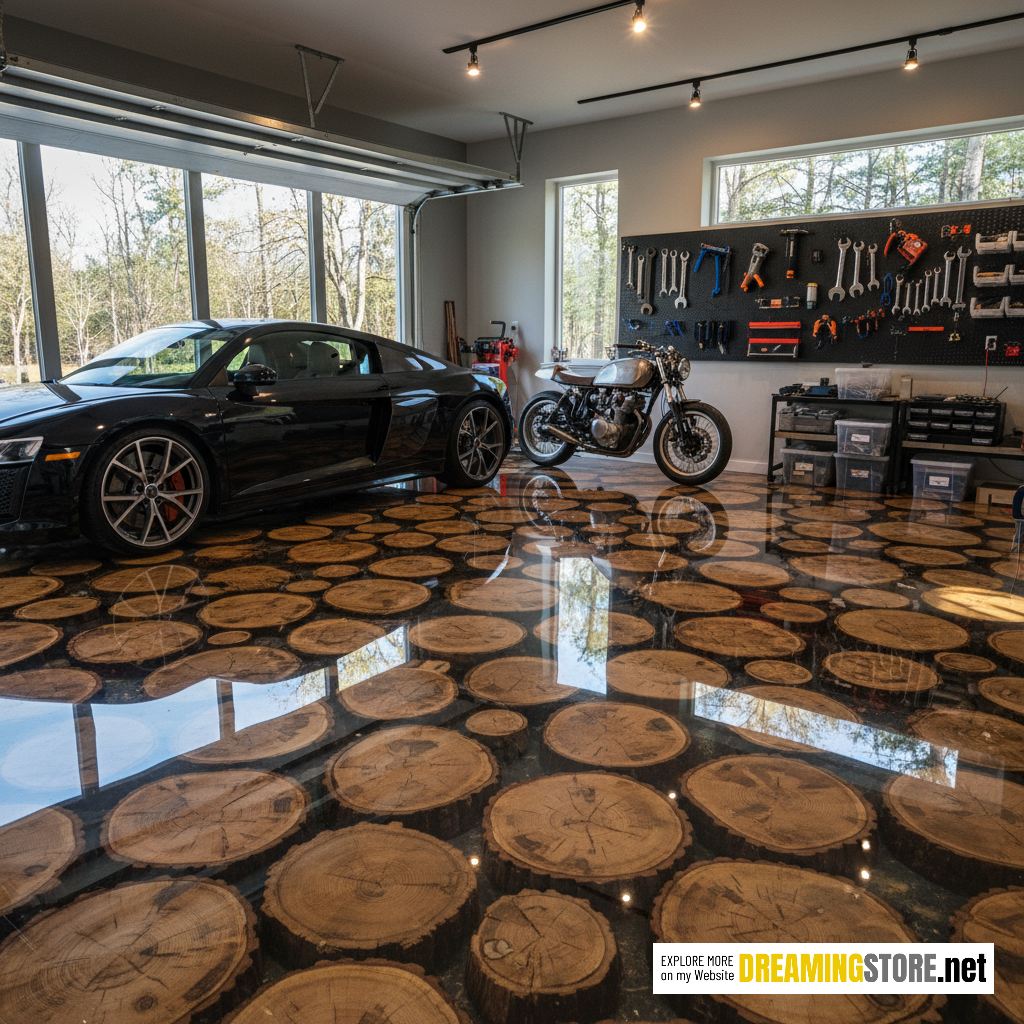 epoxy wood garage flooring
