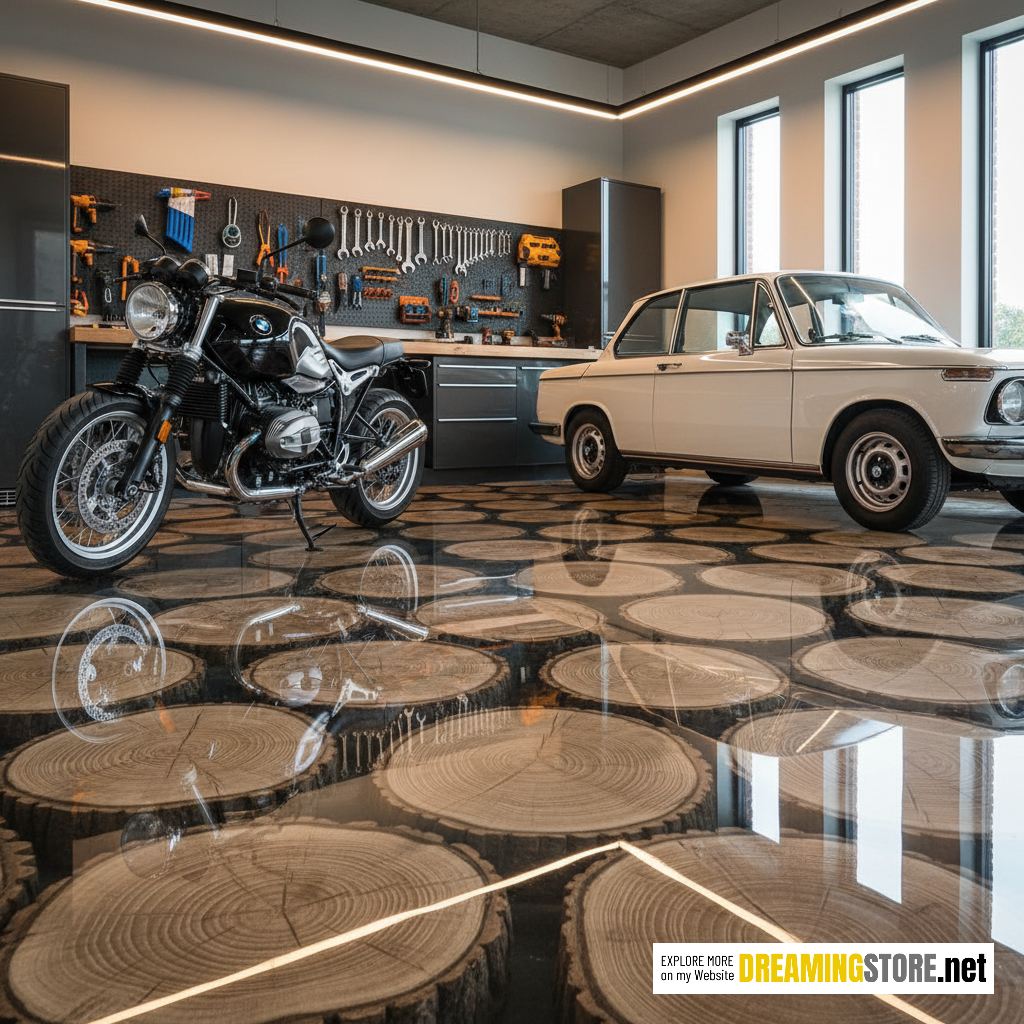 Stunning Rustic Epoxy Garage Flooring