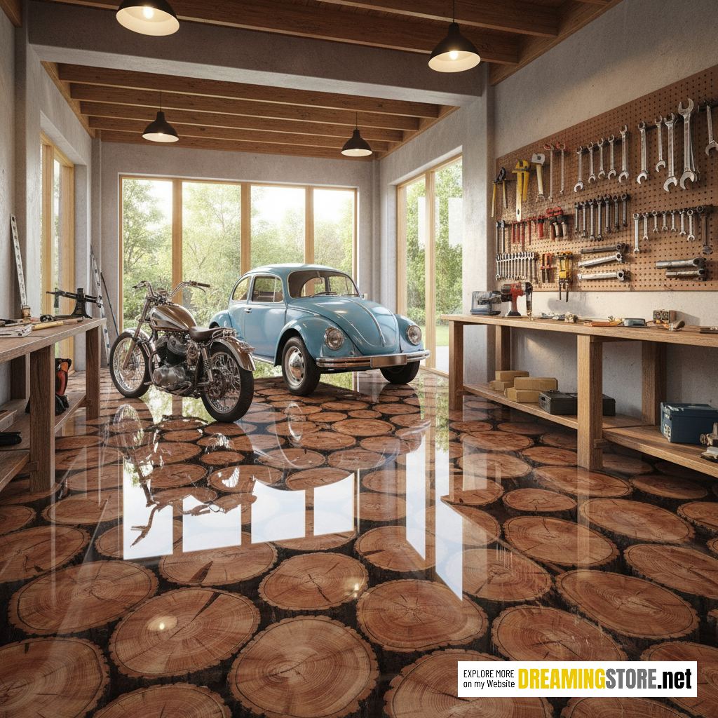 Stunning Rustic Epoxy Garage Flooring