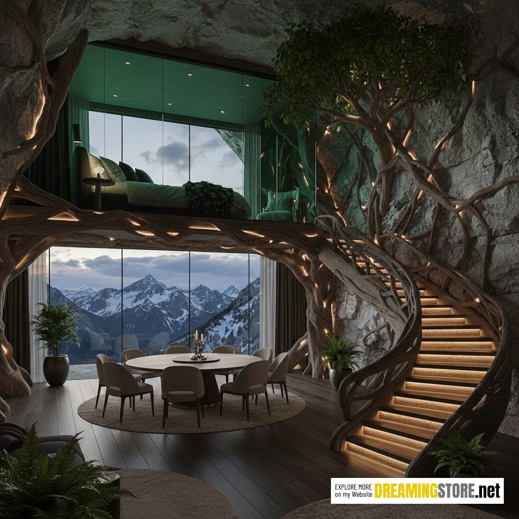 Stunning Treehouse Loft Built Into Stone