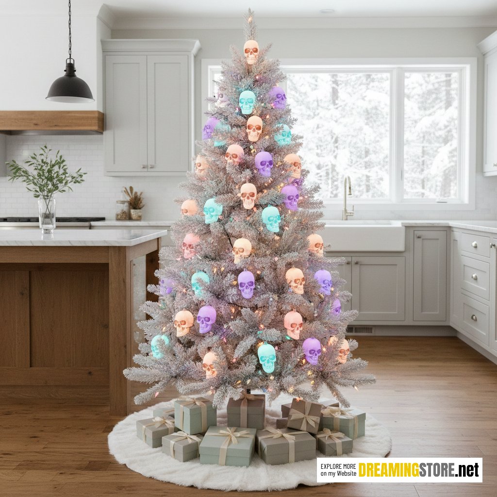skull pastel Christmas tree