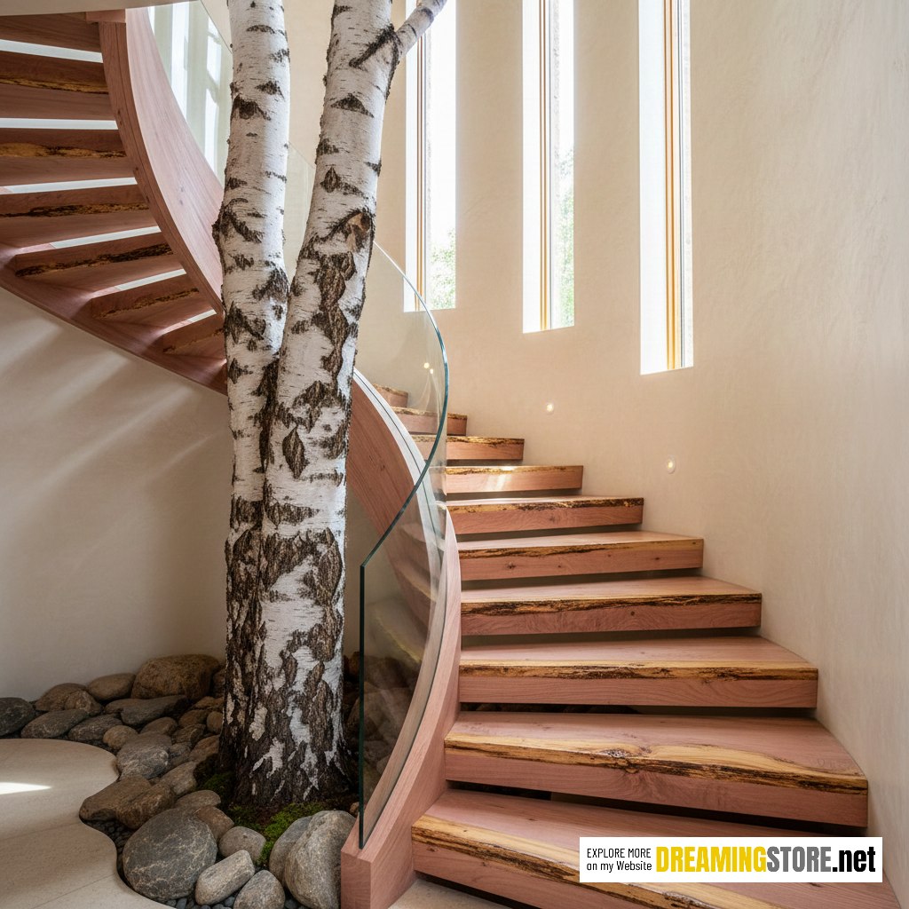 Wood Slab Staircases